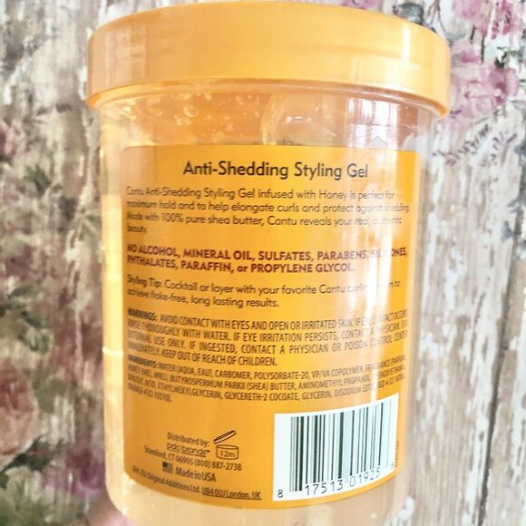 Cantu Shea Butter Maximum Hold Anti-shedding Styling Gel Honey 18.5oz No Crunch - Picture 5 of 7